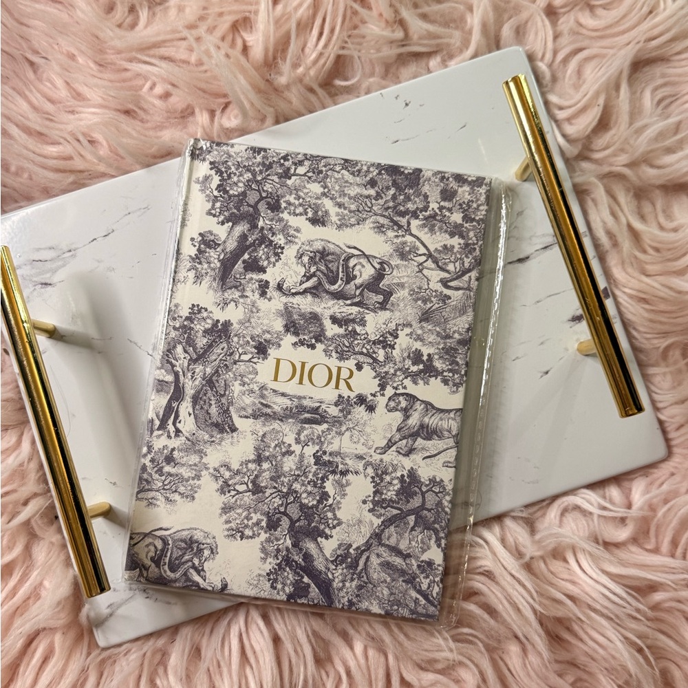 New Dior chinoiserie Novelty Black and White Journal with Gold Trim